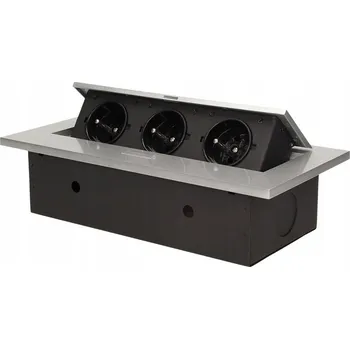 Elektrická zásuvka Elektrická Zásuvka do desky stolu Orno stříbrná