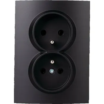 Elektrická zásuvka Černá nástěnná Elektrická Zásuvka Kanlux