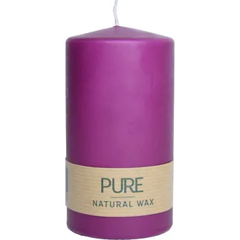 Svíčka Svíčka z přírodního vosku pr.7x13cm,fialová|erika, ks|Wenzel