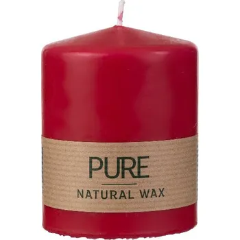 Svíčka Svíčka z přírodního vosku pr.7x9cm, červená|karmin-rot, ks|Wenzel