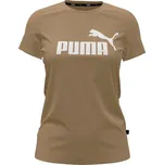 Dámské tričko s krátkým rukávem Puma ESS LOGO TEE W hnědé 586775-80 - S | UK 10,5 | US 11