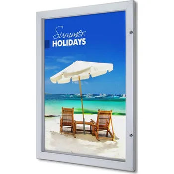 Interiérová uzamykatelná informační vitrína Premium 70 x 100 cm, hliník