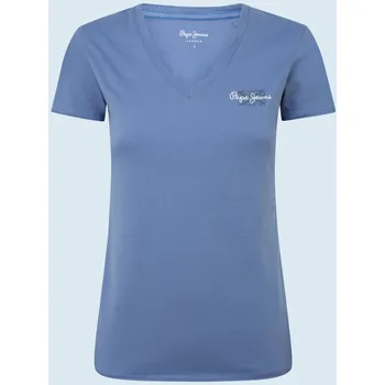 Dámské tričko Pepe Jeans Dámské tričko BLEU Barva: modrá, Velikost: XS