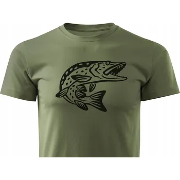 Pánské tričko Tričko ForestMax Rybářské tričko FORESTMAX s potiskem krátké rukávy, vel. L