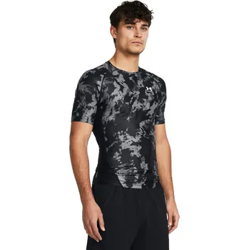 Pánské funkční tričko s krátkým rukávem Under Armour HG ISOCHILL PRTD SS černé 1383774-001 - XXL | UK 6,5 | US 7