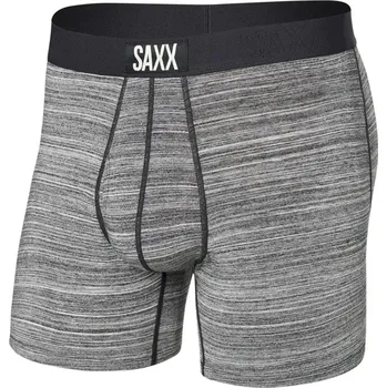 Trenýrky Saxx ULTRA SUPER SOFT BOXER BRIEF FLY spacedye heather-grey pánské boxerky