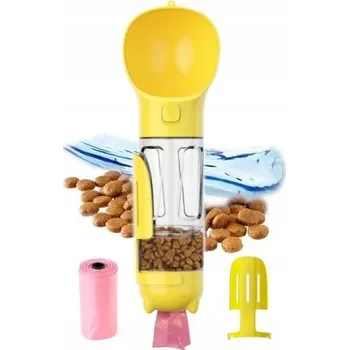 Miska pro psa Skládací (cestovní) plastová miska LGJ Group žlutá 0,3 l