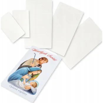 Vánoční dekorace Vánoční Oplatky Sada Vánoční Oplatek 3 velké, 2 malé do obálky na Štědrovečerní večírek