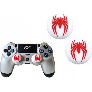 Gamepad Gumové návleky / krytky na analogové páčky PS3 PS4 PS5 XBOX - Spider RED - 2 ks