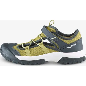 Dětská sportovní obuv QUECHUA Dětské turistické prodyšné sandály MH 900 36/37 ZELENÁ|ŠEDÁ
