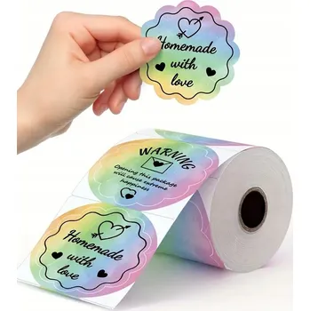 Samolepící etiketa Phomemo samolepky termo etikety 50x50mm 140ks duhové M110 M200 M220