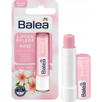 Péče o rty BALEA Růžový balzám na rty s mandlovým olejem