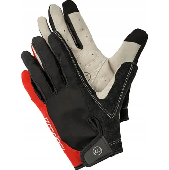 Cyklistické rukavice Cyklistické rukavice dlouhé madani, červené, vel. M.