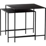 Hübsch Set dvou odkládacích stolků DUO černý 991326