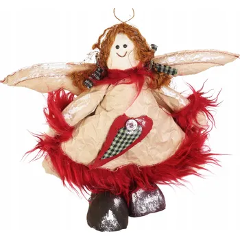 Vánoční dekorace VÁNOČNÍ ANDĚL dekorace vánoční skřítek 22 cm
