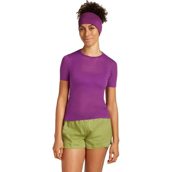 Dámské tričko Dámské merino tričko s krátkým rukávem ICEBREAKER Wmns 75 Cool-Lite Featherlight SS Crewe, Passion velikost: XS