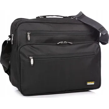 Sanchez Neformální taška na dokumenty nylonová bez vzoru černá