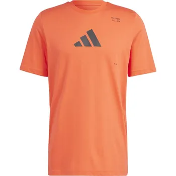 Pánské funkční tričko s krátkým rukávem adidas TR CAT G T oranžové IS7090 - XL | UK 8 | US 9,5