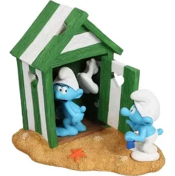 Obraz EBI AQUA DELLA SMURF Dekorace do akvária Šmoula v plážovém domku 14,5x11,4x14,6cm