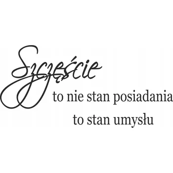 Obraz Moderní Samolepka na stěnu Dekorativní citát do obýváku Štěstí 50x100