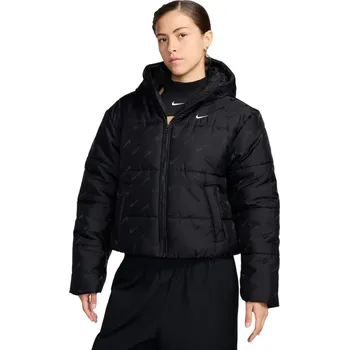 Dámská zimní bunda Nike W NSW TF SNFL NK CLSC PFR AOP W černá FV7941-010 - M | UK 9 | US 11,5