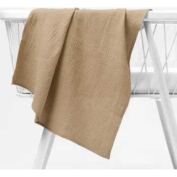 látková plena Mušelínová plena/dečka Nature MSN-024 Pískově béžová 120x120 cm