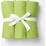 Mušelínová plena/dečka Nature MSN-058 Světle pistáciová - ZVÝHODNĚNÁ SADA 3 KS 120x120 cm - Sada 3 ks