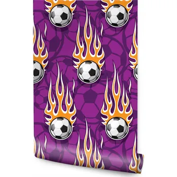 Fototapeta Tapeta pro teenagery Hořící míče SPORT Fialová