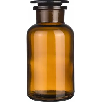 Láhev Skleněná láhev s korkem 500 ml široké hrdlo oranžová MORAVIA