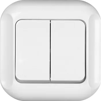 vypínač Dvojitý vypínač Klasik, Podomítkový Timex-Elektro bílý 50584