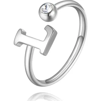 Módní doplněk S'Agapõ Stylový ocelový prsten L s krystalem Click SCK183 + 2 měsíce na vrácení zboží