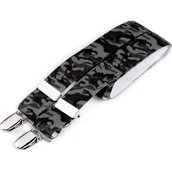 Kšandy Šle dětské, délka 70cm, šíře 2,5cm, tvar Y, šedozelená světlá maskáč, 650249/26