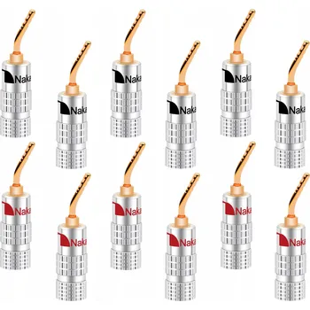 Kolíkový konektor Nakamichi HQ Premium 100% měď, pozlaceno 24k zlatem