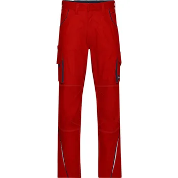 Pracovní oblečení James & Nicholson Kalhoty JN 847 (25-28) Color do pasu COT02847S881l2-red/navy Červená/navy 27