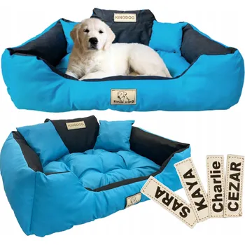 Pelíšek pro psa KingDog kotec modrá 115 cm x 95 cm