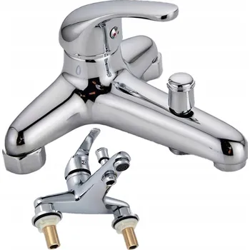 Vodovodní baterie Vanová baterie páková na okraj vany Terra Home Premium stříbrná