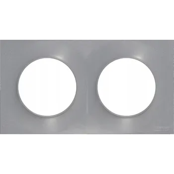 vypínač Dvojitý Rámeček Schneider Electric stříbrný