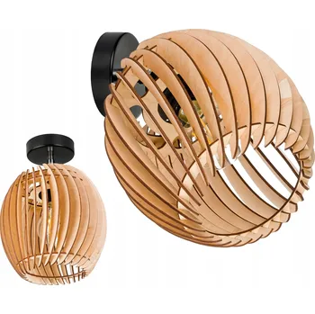 Stropní svítidlo nástěnné SVÍTIDLO na E27 otočné loft BECZUŁKA 20cm Dřevo