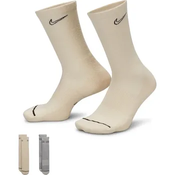 Pánská móda Vysoké bavlněné ponožky Nike EVERYDAY PLUS (2 PAIRS) béžová DZ1551-901 - L | UK 10,5 | US 11,5