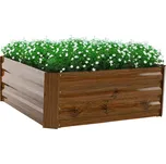 Vyvýšený záhon, hnědý, ocel, NONKY TYP 3