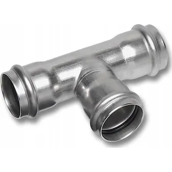 rozdělovač topení T-rozdělovač 18x18x18 pro pitnou vodu, ústřední topení NiroSan-Press SANHA 6913018