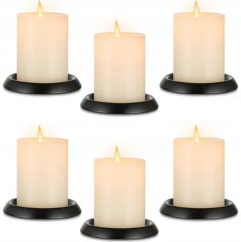 Svícen Kovový svícen / podstavec na svíčky – dekorační sada 6 Ks