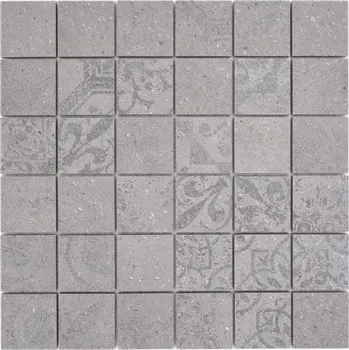Obklad Gresová mozaika WzorcowniaStudio 29,8 x 29,8 cm, odstíny šedé a stříbrné