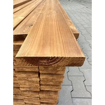 Obraz Fasádní obklad z přírodního dřeva HNĚDÝ 300 x 0,92 x 19 mm