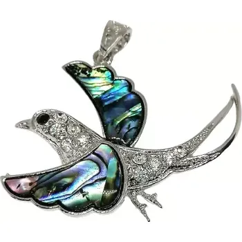 Přívěsek Přívěsek ptáček velký s mušlí Paua