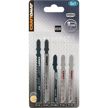 Pilový plátek CRAFTOMAT - Sada pilových listů T do přímočaré pily, 5 ks, DŘEVO / KOV