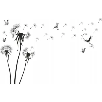 Obraz Samolepka Szeridan Poupata pampelišek 300x200 cm černá