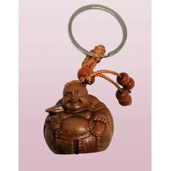 Přívěsek dřevěný Buddha č.1 (Buddha je cca 3 x 3 cm)