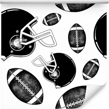 Fototapeta Tapeta pro kluka: Americký fotbal – helma a míč