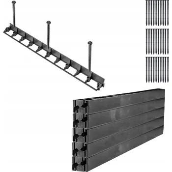 Zahradní obrubník Zahradní lem plast 1000 cm x 5,8 cm černý